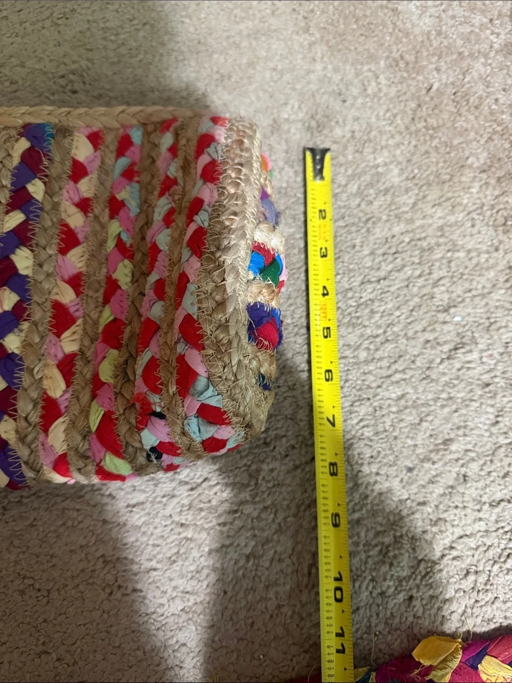 Colorful Braided Straw Clutch with Tassel